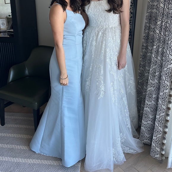 Amsale Cecilia bridesmaid dress size 4 color “ice” - Picture 4 of 14